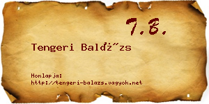 Tengeri Balázs névjegykártya